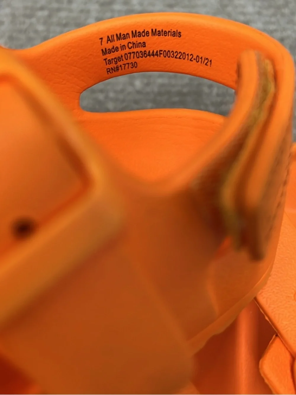 Cat & Jack Toddler Size 7 Orange Velcro Buckle Sandals